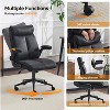 VINGLI Rolling Ergonomic Office Desk Chair with Padded Flip-up Arms, 360° Swivel High Back Executive Computer Task Chair with Wheels ,Pu Black - 4 of 4