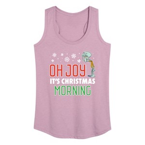 Women's - SpongeBob SquarePants - Oh Joy It's Christmas Morning Graphic Racerback Tank - 1 of 4