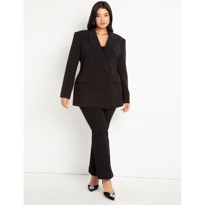 Eloquii Women's Plus Size The Ultimate Suit Flare Leg Pant 24, Black