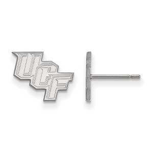 Black Bow Jewelry 10k White Gold Central Florida Knights NCAA Post Earrings - 1 of 3