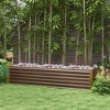 Outsunny 8x2x2ft Galvanized Raised Garden Bed Kit, Large Outdoor Metal Elevated Planter Box with Safety Edging for Flowers, Vegetables - 3 of 4
