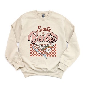 Simply Sage Market Women's Graphic Sweatshirt  Santa Babe - 1 of 4