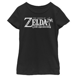 Girl's Nintendo Legend of Zelda Link's Awakening Classic Logo T-Shirt - 1 of 3