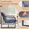 Modern Accent Chair, Metal Frame Reading Chair, Armrest and Soft Foam Cushion Decorative Chair, 280 Lbs, for Living Room, Bedroom - 4 of 4