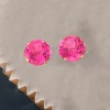 Ross-Simons 8.70 ct. t.w. Pink Topaz Stud Earrings in 14kt Yellow Gold - 3 of 4