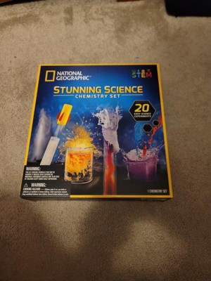 National Geographic Stunning Chemistry Set - Mega Science Kit with Over 15 Easy Experiments Make A Volcano Launch A Rocket Create Fizzy Reactions 