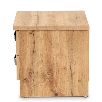 Colburn Oak Brown Engineered Wood 2-Drawer Nightstand