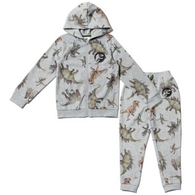 Jurassic World Dinosaur T-Rex Fleece Hoodie Set Little Kid to Big Kid