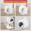 Smart Automatic Self-Cleaning Cat Litter Box, APP Control Covered Litter Box for Multiple Cats, Ultra Odor Control & Touch-Free Cleaning, White - 4 of 4