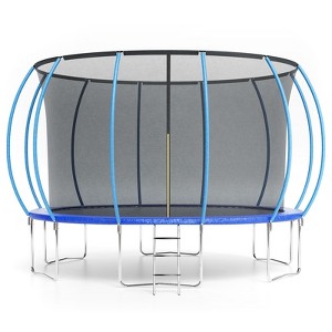 Trampoline14FT, Recreational Trampolines with Enclosure Net and Ladder, Outdoor Anti-Rust Trampolines for Kids and Adults, ASTM Approved - 1 of 4