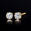 Ross-Simons 0.33 ct. t.w. Lab-Grown Diamond Stud Earrings in 18kt Gold Over Sterling - 3 of 4