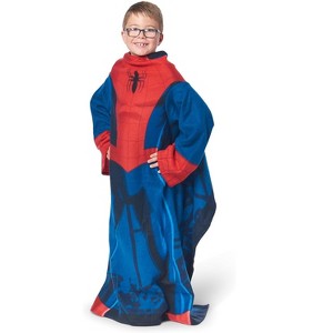 Northwest Spider-Man Spidey Webs Youth Silk Touch Comfy Throw Blanket with Sleeves, 48" x, 48" - 1 of 4