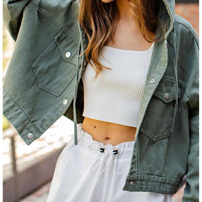 Men's Button Down Cropped Length Jacket - ee:some