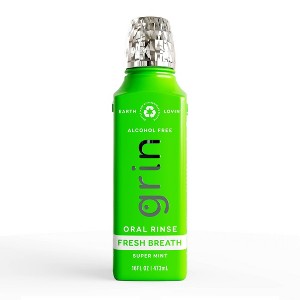 Grin Oral Care Fresh Breath Mouthwash Mint - 16 fl oz - 1 of 4