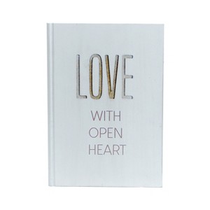VIP Wood 10.06 in. White With Open Heart Tabletop Sign - 1 of 2