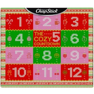 ChapStick Cozy Countdown Holiday Lip Balms 12-Pack, Advent Calendar - 1 of 4