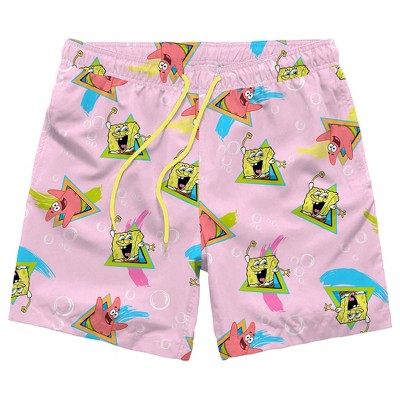 Men's 7" Spongebob Triangle Swim Shorts - Pink