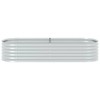 vidaXL Garden Raised Bed 94.5"x31.5"x17.3" Galvanized Steel Silver - 2 of 4