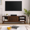 Bella Depot Mid Century Modern Rattan TV Stand for TVs Up to 65", Entertainment Center Media Console - 2 of 4
