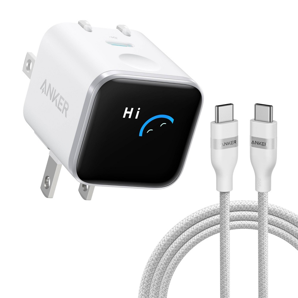 Anker 45W Digital Wall Charger with USB-C to USB-C Cable - 6 ft - White