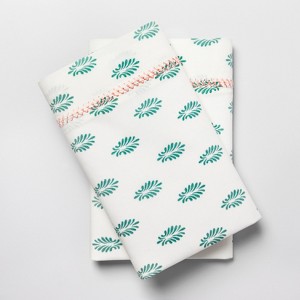 Print Percale Cotton Pillowcases (Standard) Mint - Opalhouse , Green