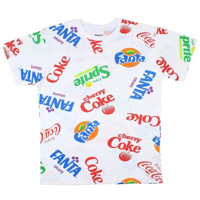 Mens White Coca Cola Shirt - Have a Coke and a Smile Tee - Coke Soda Classic Allover T-Shirt
