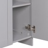 NicBex 30" Bathroom Vanity with Sink, Bathroom Cabinet Storage with 1 Double-tier Deep Drawers and 2 Cabinet Doors with Shelf for Bathroom, Gray - 4 of 4