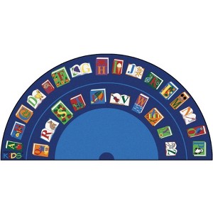 Carpets for Kids Reading by the Book Seating Learning Rug, Semi Circle, 6'8" x 13'4 - 1 of 4