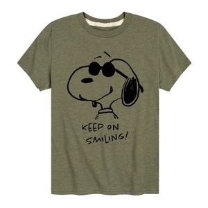 Boys' - Peanuts - Cool Joe Keep On Smiling Short Sleeve Graphic T-Shirt - 1 of 4