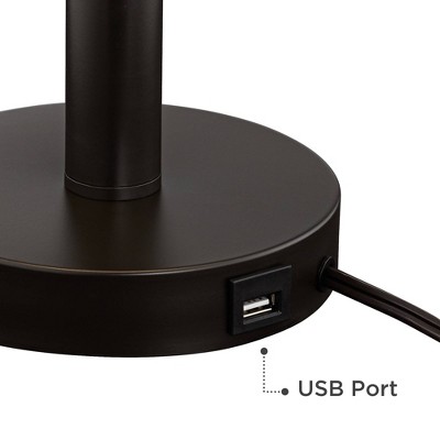 Bernie Bronze Industrial Table Lamps Set with USB Ports
