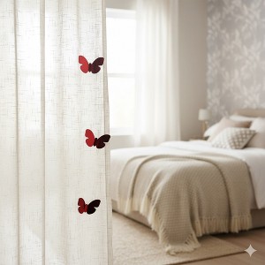 Evideco French Home Goods Acrylic Butterfly Curtain Magnets – Perfect for Decorative Curtain Accent - 1 of 4