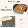 Resenkos 7-Piece Sofa Set, Outdoor Sectional Furniture, PE Rattan, White - 4 of 4