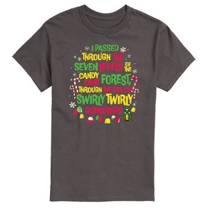 Men's - Elf - Candy Cane Forest Sea Of Gumdrops Short Sleeve Graphic T-Shirt - 1 of 4