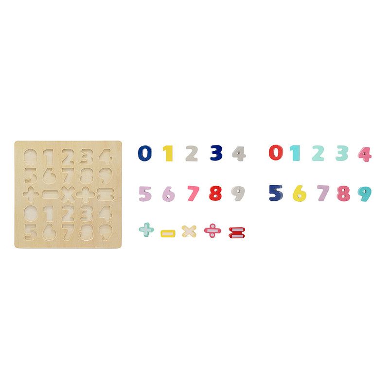 Leo & Friends Wooden Chunky Number Math Puzzle, 3 of 8