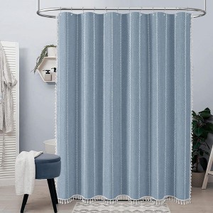 Ruso Weights Rustic Boho Farmhouse Style Shower Curtain - 1 of 4