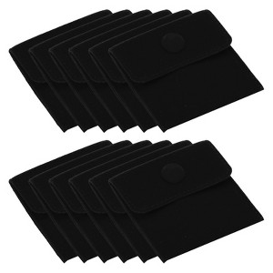 Unique Bargains Portable Microfiber Velvet Soft Jewelry Pouches 12 Pcs - 1 of 4