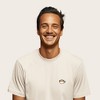 Dalix Cappuccino Embroidered Cotton Relaxed Boxy Fit Short Sleeve Crewneck Tee Shirt Mens - 3 of 4