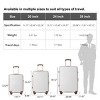 FURNIinspire Bag And Luggage Sets 3 Piece Suitcases with Wheels, Family-Friendly Travel Luggage, Lightweight Suitcase Set, White, 20.47"*11.22"*29.33" - 3 of 4