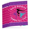 Big Dot of Happiness Tumble, Flip & Twirl - Gymnastics - Fill In Birthday Party or Gymnast Party Invitations (8 count) - 2 of 4