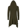 WhizMax Men's Mid-Length Hooded Cardigan Solid Color Coat - 3 of 4