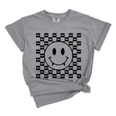 Simply Sage Market Halloween Bat Smiley Face Garment Dyed Tee