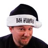 Fun World Black and White 'Bah Humbug'  Adult Christmas Santa Hat Costume Accessory - One Size - 2 of 2