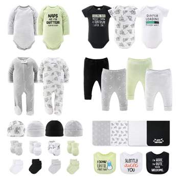 The Peanutshell Funny Basics 30-Piece Baby Layette Gift Set, 0-3 Months