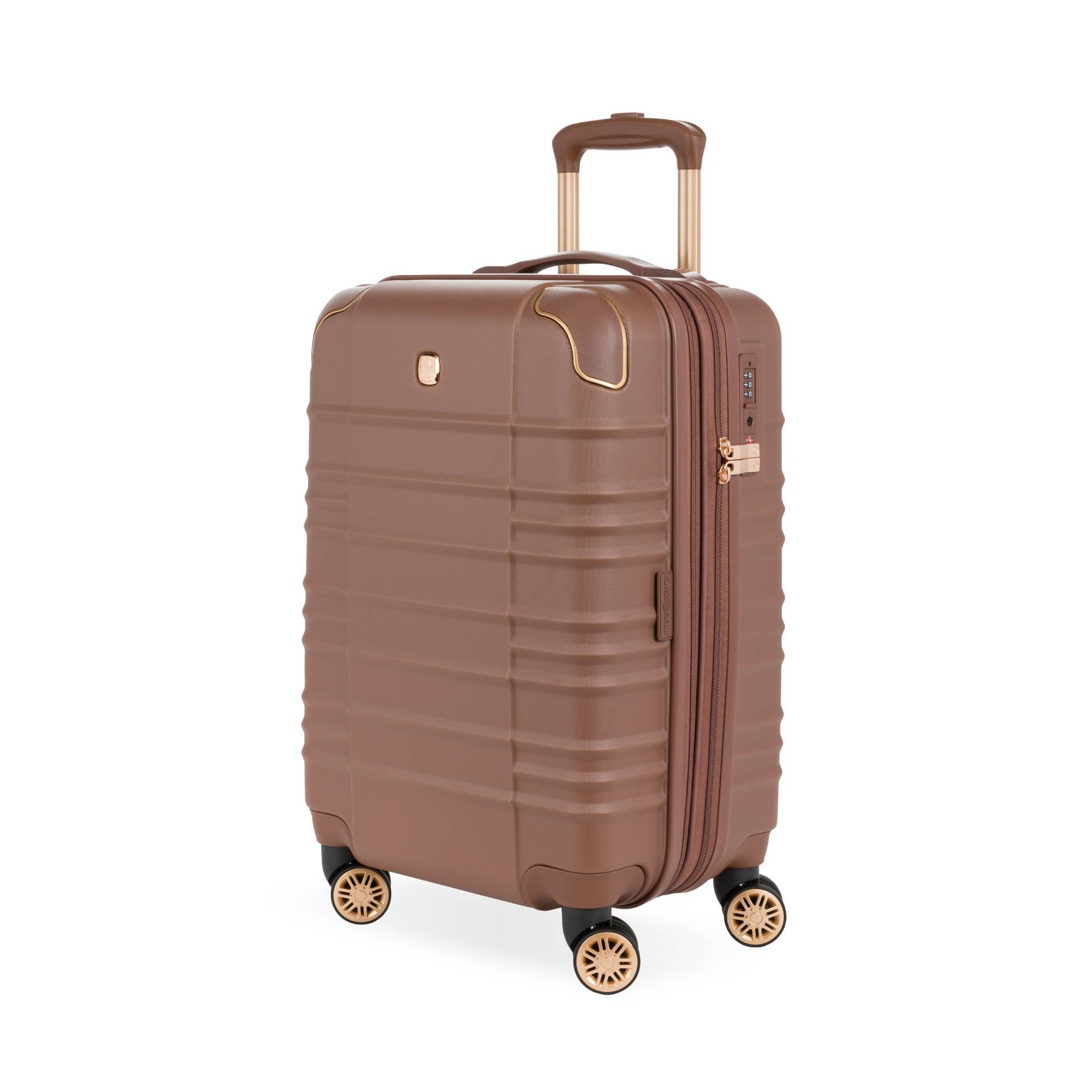 SWISSGEAR Cascade II Hardside Carry On Spinner Suitcase - Maple: 8-Wheel Solid Design