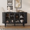Dexmalle Sideboard Storage Cabinet with Glass Doors and Adjustable Shelves - 3 of 4