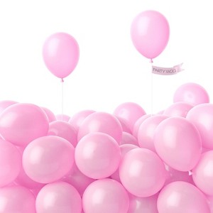 PartyWoo Balloons Light Pink Pearl Pastel Baby Pale 5 Inch 120 pcs - 1 of 4