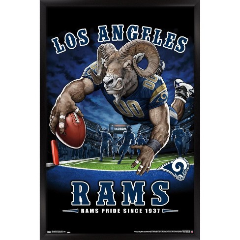 Trends International NFL Los Angeles Rams - End Zone 17 Wall Poster,  22.375 x 34, Black Framed Version