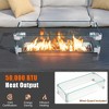 Tangkula 42 Inch Patio Rattan Propane Fire Pit Propane Gas Fire Pit Table w/ Wind Guard - 4 of 4