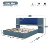 Christopher Knight Home Canary Modern Upholstered Platform Bed with Side Storage Shelves - 3 of 4