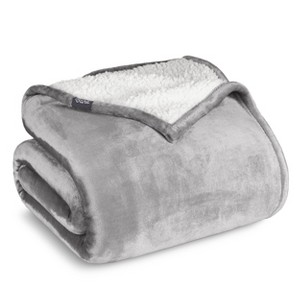 Faux Shearling Fleece Blanket by Bare Home - 1 of 4